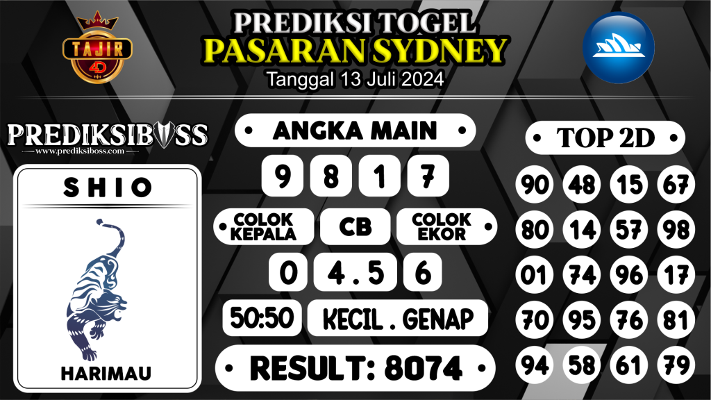 https://prediksibosskan.com/prediksi-boss-togel-sidney-sabtu-13-juli-2024/