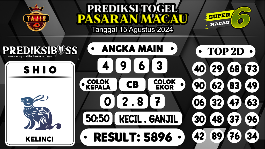 https://prediksibosskan.com/prediksi-boss-togel-macau-kamis-15-agustus-2024/