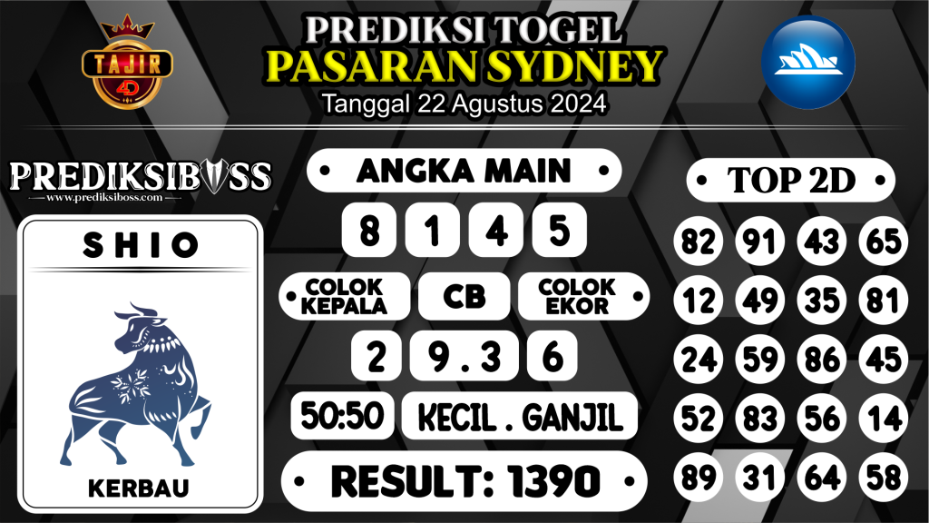 https://prediksibosskan.com/prediksi-boss-togel-sidney-kamis-22-agustus-2024/