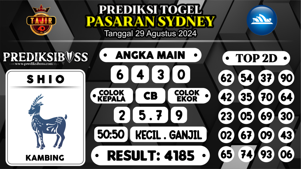 https://prediksibosskan.com/prediksi-boss-togel-sidney-kamis-29-agustus-2024/